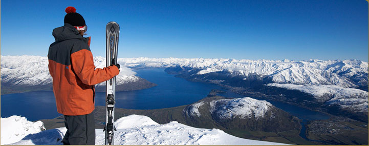 Skier's view from The Remarkables