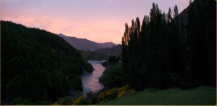Sunset at the lodge